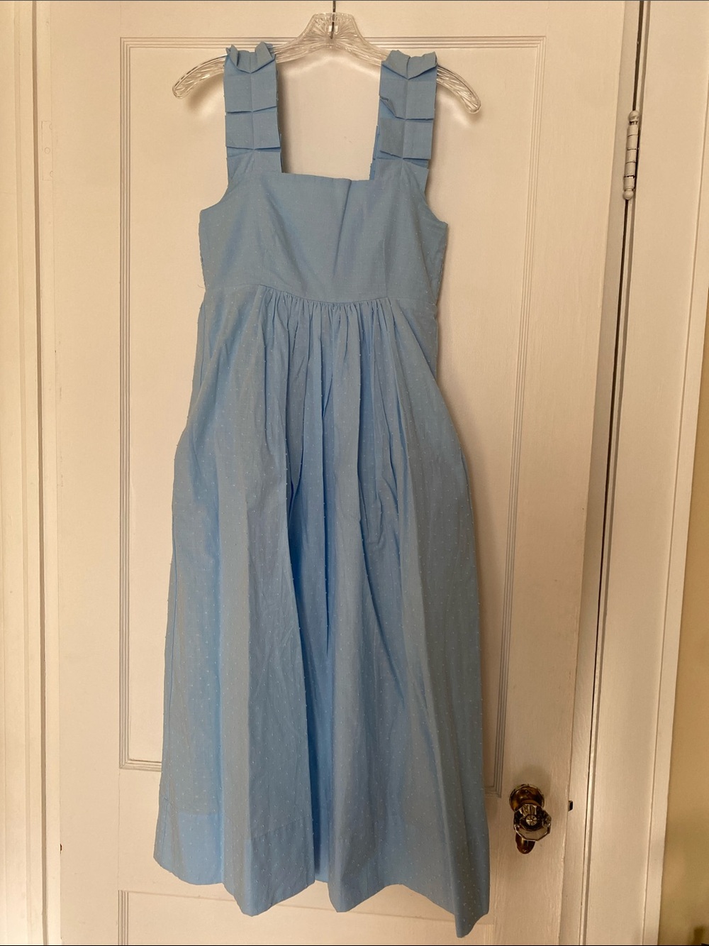 Lake pajamas blue Swiss dot Lolly dress